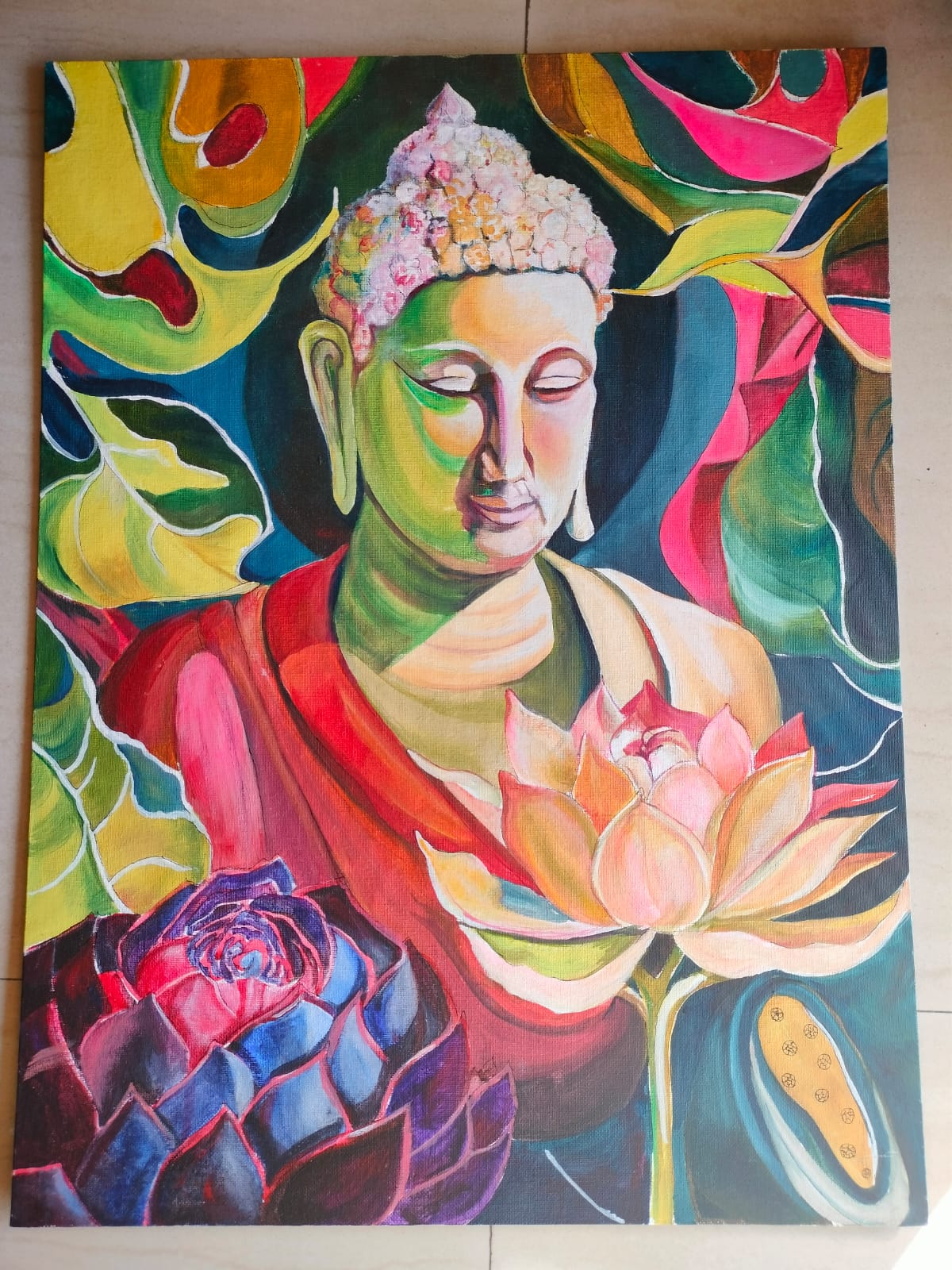 1.5' x 2' on canvas board